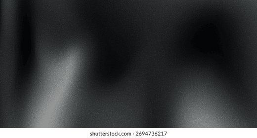 Fondo abstracto de la onda blanca de plata gris oscuro negro para el diseño. Onda ligera, línea ondulada. Gradiente de Ombre.