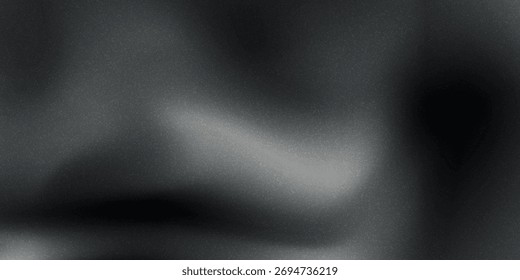 Fondo abstracto de la onda blanca de plata gris oscuro negro para el diseño. Onda ligera, línea ondulada. Gradiente de Ombre.