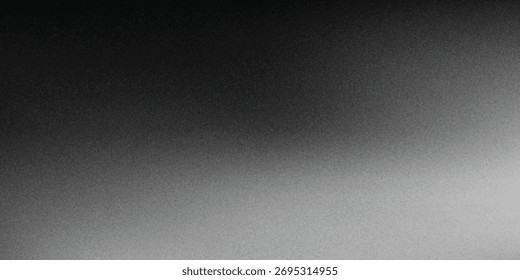 Fondo abstracto de la onda blanca de plata gris oscuro negro para el diseño. Onda ligera, línea ondulada. Gradiente de Ombre. Ruido áspero grano grungy efecto metálico cepillado.