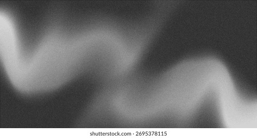 Fondo abstracto de la onda blanca de plata gris oscuro negro para el diseño. Onda ligera, línea ondulada. Gradiente de Ombre. 