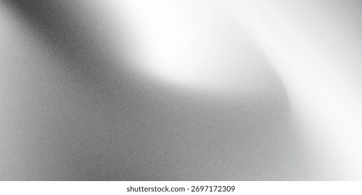 Fondo abstracto de la onda blanca de plata gris oscuro negro para el diseño. Onda ligera, línea ondulada. Gradiente de Ombre. Ruido áspero grano grungy metal cepillado efecto metálico. eps10