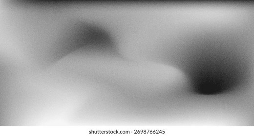 Fondo abstracto de la onda blanca de plata gris oscuro negro para el diseño. Onda ligera, línea ondulada. Gradiente de Ombre. Ruido áspero grano grungy efecto metálico cepillado. Brillo mate.Anuncio de Web.Wide.Panoramic