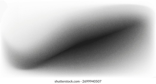 Fondo abstracto de la onda blanca de plata gris oscuro negro para el diseño. Onda ligera, línea ondulada. Gradiente de Ombre. Ruido áspero grano grungy metal cepillado efecto metálico. eps10