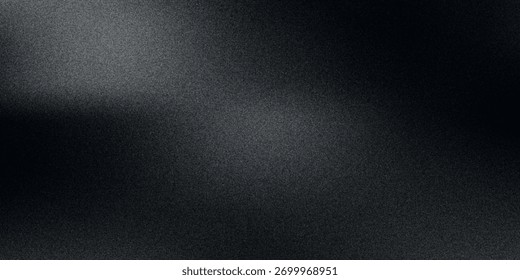 Fondo abstracto de la onda blanca de plata gris oscuro negro para el diseño. Onda ligera, línea ondulada. Gradiente de Ombre. Ruido grano áspero grungy metal cepillado metálico