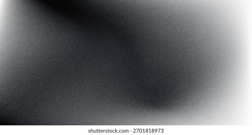 Fondo abstracto de la onda blanca de plata gris oscuro negro para el diseño. Onda ligera, línea ondulada. Gradiente de Ombre. Ruido áspero grano grungy metal cepillado efecto metálico. eps10