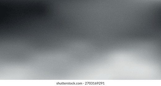 Fondo abstracto de la onda blanca de plata gris oscuro negro para el diseño. Onda ligera, línea ondulada. Gradiente de Ombre. Ruido áspero grano grungy metal cepillado efecto metálico. eps10