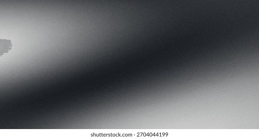 Fondo abstracto de la onda blanca de plata gris oscuro negro para el diseño. Onda ligera, línea ondulada. Gradiente de Ombre. Ruido áspero grano grungy metal cepillado efecto metálico. eps10