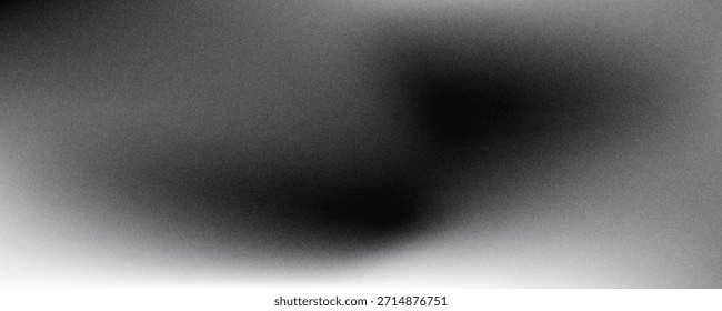 Fondo abstracto de la onda blanca de plata gris oscuro negro para el diseño. Onda ligera, línea ondulada. Gradiente de Ombre. Ruido grano áspero grungy