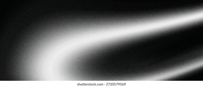Black dark gray silver white wave abstract background for design. Light wave, wavy line. Ombre gradient. Noise rough grungy grain brushed metal metallic effect.eps10