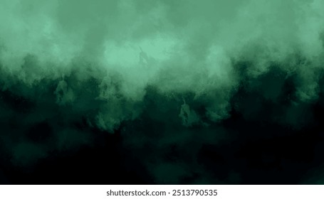 Black, dark greenish blue dramatic night. Black green abstract pattern watercolor background.	