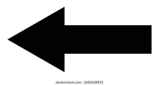Negro oscuro aislado Vector gráfico largo solo icono sobre fondo blanco. Icono de Vector aislado con cabeza de flecha en la página blanca. Apuntando al icono de una sola flecha. EPS 10. 