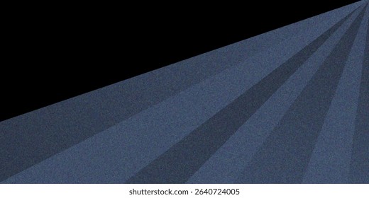 Black dark navy blue silver abstract pattern background. Geometric shape. Line triangle angle fold polygon diamond 3D. Color gradient ombre. Rough grain noise. Light shadow. Matte shimmer. Minimum.