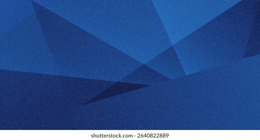 Black dark navy blue silver abstract pattern background. Geometric shape. Line triangle angle fold polygon diamond 3D. Color gradient ombre. Rough grain noise. eps 10
