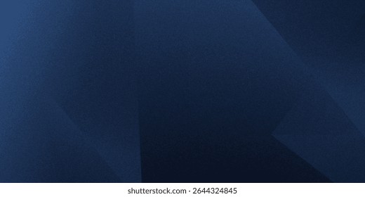 Preto azul marinho escuro azul prata abstrato padrão de fundo. Forma geométrica. Losango de polígono de dobra triangular de linha 3D. Volume do gradiente de cor. Ruído de grãos grosseiros