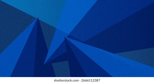 Schwarz dunkel navy blau silber abstraktes Muster Hintergrund. Geometrische Form. Linie Dreieck Winkel Falte Polygon Diamant 3D. Farbverlauf ombre. Raues Kornrauschen. Heller Schatten. Matter Schimmer. Minimum.