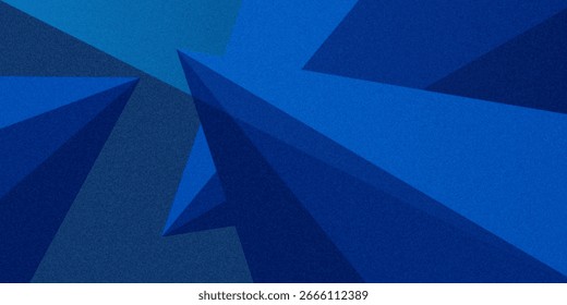 Schwarz dunkel navy blau silber abstraktes Muster Hintergrund. Geometrische Form. Linie Dreieck Winkel Falte Polygon Diamant 3D. Farbverlauf ombre. Raues Kornrauschen. Heller Schatten. Matter Schimmer. Minimum.