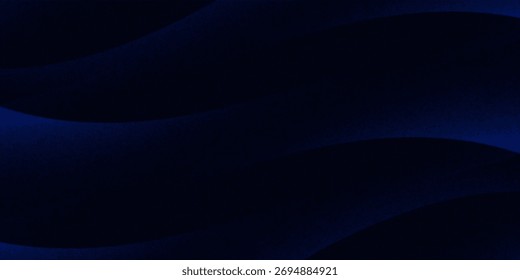 Black dark navy blue silver abstract pattern background. Geometric shape. Line triangle angle fold polygon diamond 3D. Color gradient ombre. Rough grain noise. Light shadow