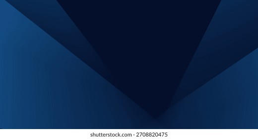 Black dark navy blue silver abstract pattern background. Geometric shape. Line triangle angle fold polygon diamond 3D. Color gradient ombre.