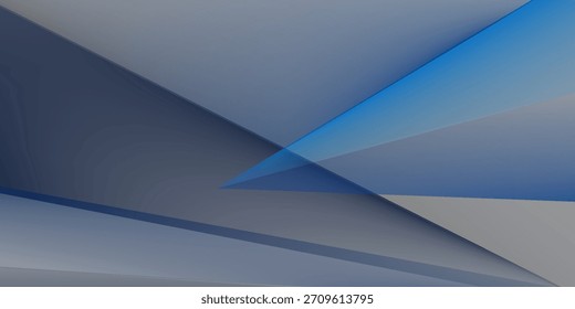 Fondo abstracto de plata azul marino oscuro negro. Forma geométrica. Línea triángulo ángulo pliegue polígono diamante 3D. Gradiente de color ombre. Ruido de grano áspero. Sombra clara. Brillo mate. Mínimo.