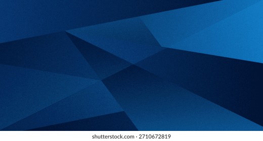 Black dark navy blue silver abstract pattern background. Geometric shape. Line triangle angle fold polygon diamond 3D. Color gradient ombre. Rough grain noise. Light shadow. Matte shimmer. Minimum.