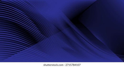 Preto azul marinho escuro azul prata abstrato padrão de fundo. Forma geométrica. Losango de polígono de dobra triangular de linha 3D. Volume do gradiente de cor. Ruído de grãos ásperos. Sombra clara. Matte shimmer. Mínimo.