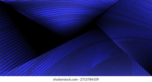 Fondo abstracto de plata azul marino oscuro negro. Forma geométrica. Línea triángulo ángulo pliegue polígono diamante 3D. Gradiente de color ombre. Ruido de grano áspero. Sombra clara. Brillo mate. Mínimo.