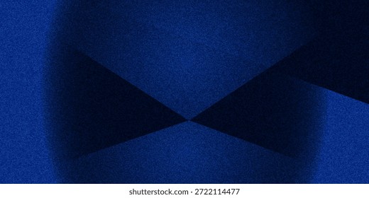 Black dark navy blue silver abstract pattern background. Geometric shape. Line triangle angle fold polygon diamond 3D. Color gradient ombre. Rough grain noise 