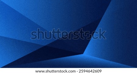 Black dark navy blue silver abstract pattern background. Geometric shape. Line triangle angle fold polygon diamond 3D. Color gradient ombre.