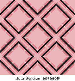Black and dark pink pattern on light seamless background. 