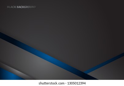 Black dark vector background overlap modern line design for text message website design