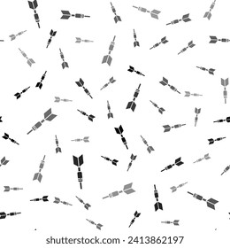 Black Dart arrow icon isolated seamless pattern on white background.  Vector Illustration