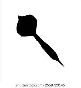 Black Dart silhouette vector illustration on white background