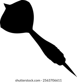 Black Dart silhouette vector illustration on white background