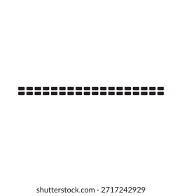 Linhas tracejadas pretas em um fundo branco uma ilustração de elemento gráfico simples