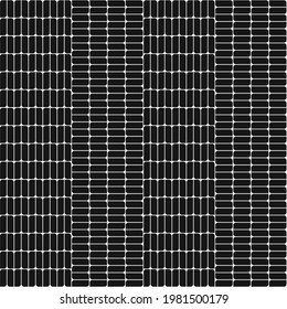 Black dashes make lines Vector same black rectangles.