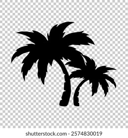 black date palm tree vector illustration icon