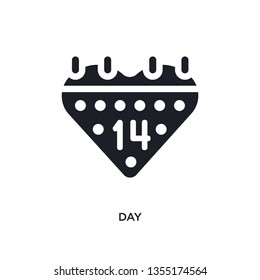 black day isolated vector icon. simple element illustration from valentines day concept vector icons. day editable logo symbol design on white background. can be use for web and mobile
