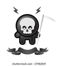 black death on white background