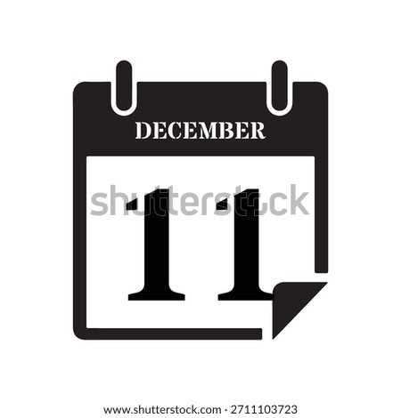 Black December Eleventh Date Graphic