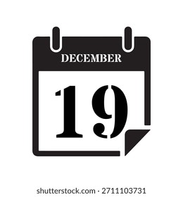 Gráfico de fecha 19 de diciembre negro