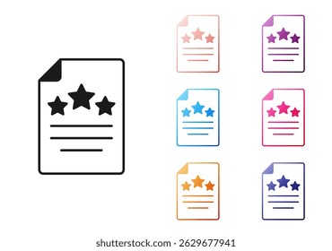 Black Declaration of independence icon isolated on white background. Set icons colorful. Vector