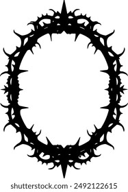 Black decoration frame inspired by Halloween,thorn