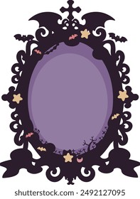 Black decoration frame inspired by Halloween