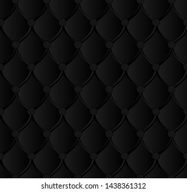 black decorative background with geometric shape, seamless pattern