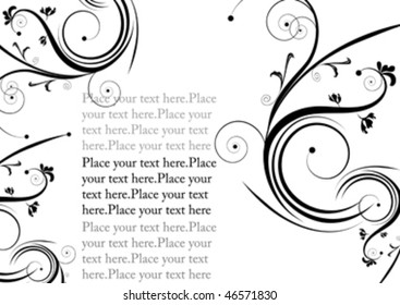 black decorative design with place for text