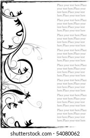 black decorative design with place for text
