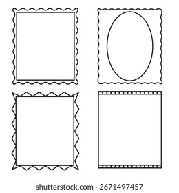 Schwarze dekorative Rahmenkollektion.  Vintage Ornament Rahmen für Hochzeit, Grußkarten, Menü, Drucke, Picknick Einladungen.. nützlich für Zertifikate, Labels oder Designprojekte.

