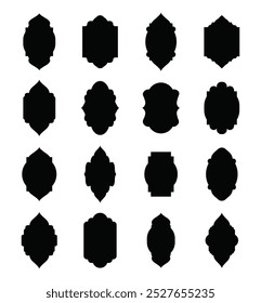 Black decorative frame shape collection for designer