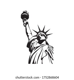 ilustración vectorial del logo de la libertad decorativa negra