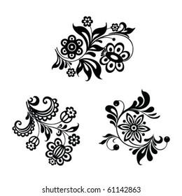 black decorative ornaments